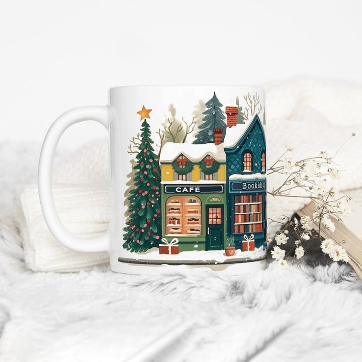 Holiday Storefront Shops Mug - Loftipop