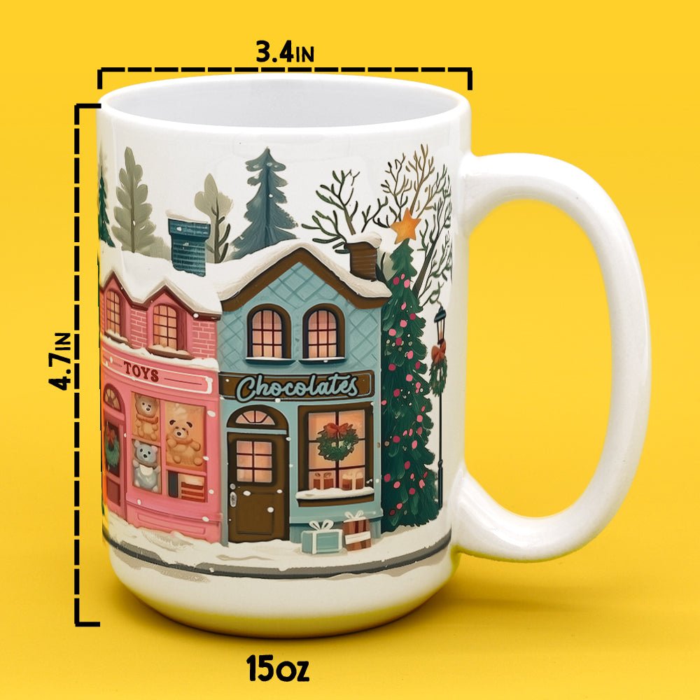 Holiday Storefront Shops Mug - Loftipop