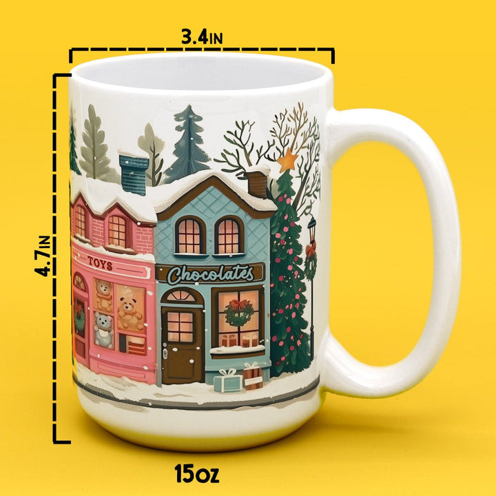 Holiday Storefront Shops Mug - Loftipop