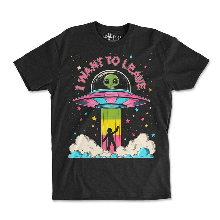 I Want to Leave Crewneck Tshirt - Loftipop