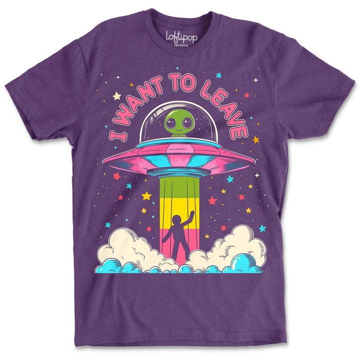 I Want to Leave Crewneck Tshirt - Loftipop