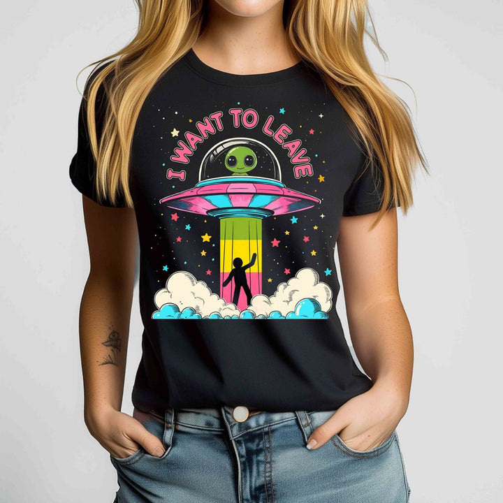 I Want to Leave Crewneck Tshirt - Loftipop