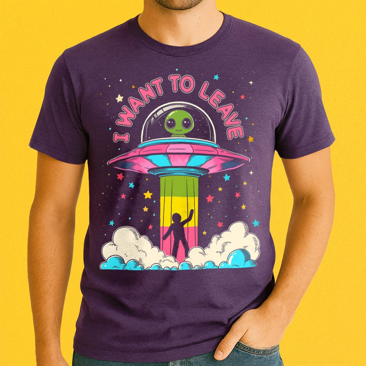 I Want to Leave Crewneck Tshirt - Loftipop