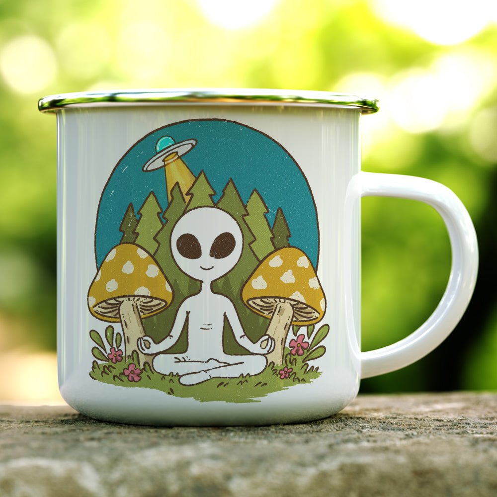 Meditating Alien Camp Mug - Loftipop