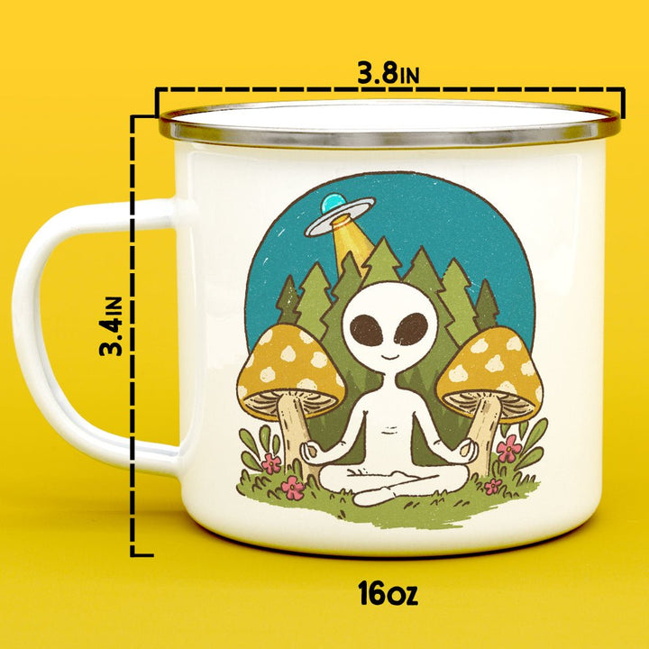 Meditating Alien Camp Mug - Loftipop