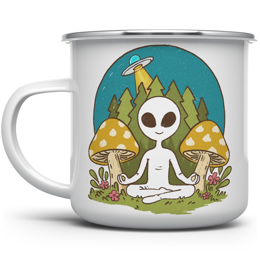 Meditating Alien Camp Mug - Loftipop