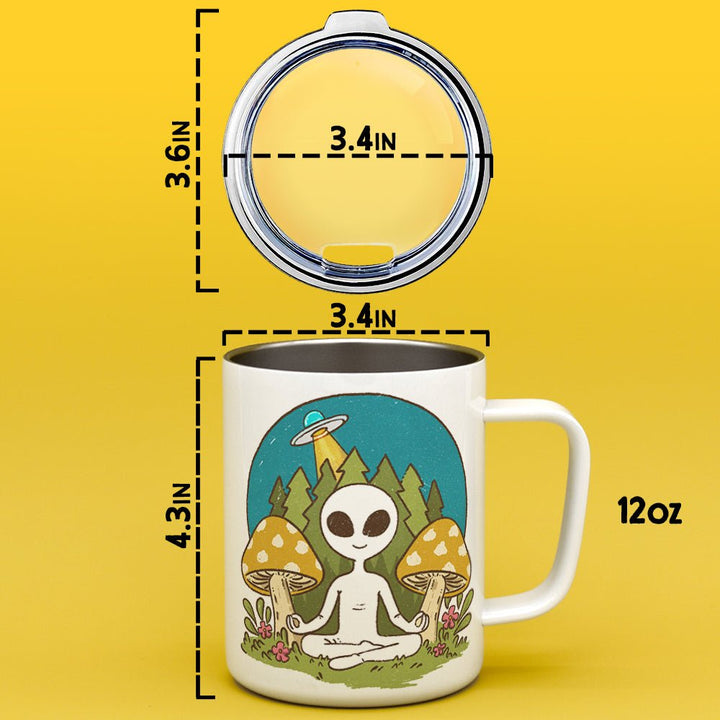 Meditating Alien Insulated Travel Mug - Loftipop