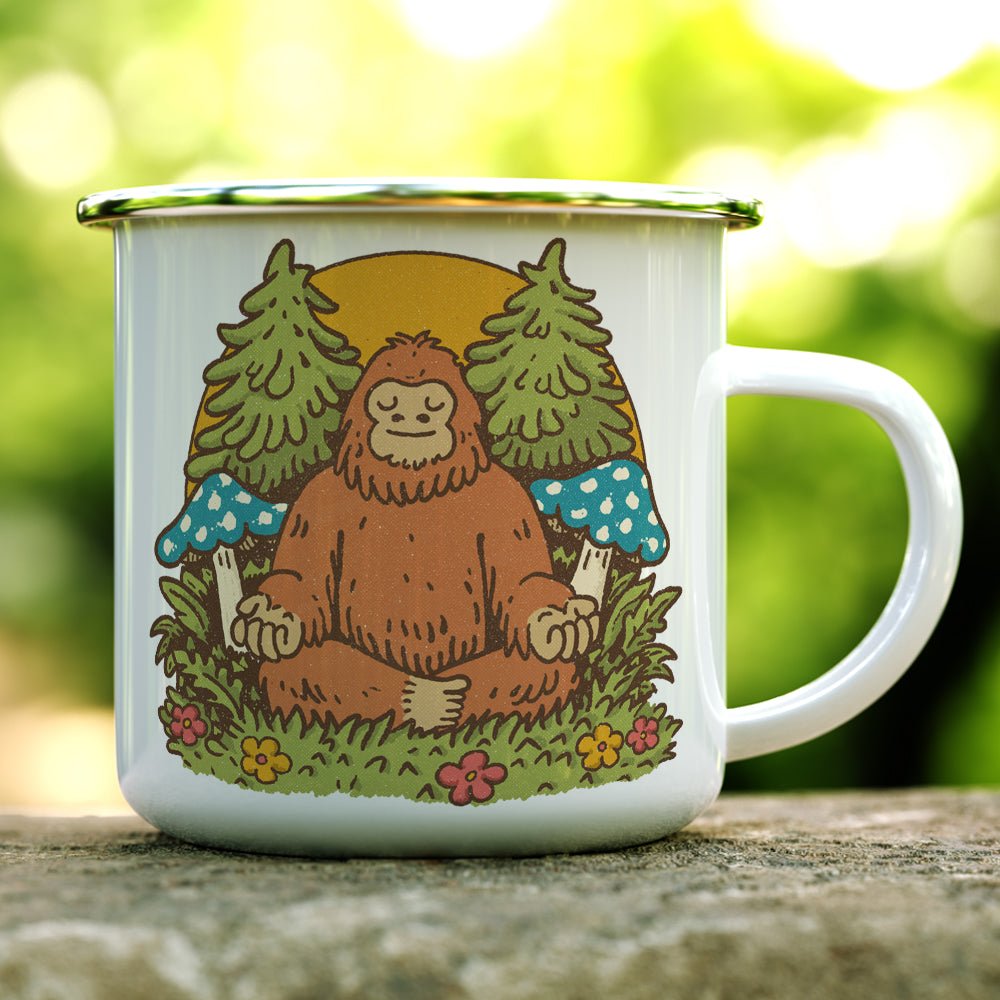 Meditating Bigfoot Camp Mug - Loftipop
