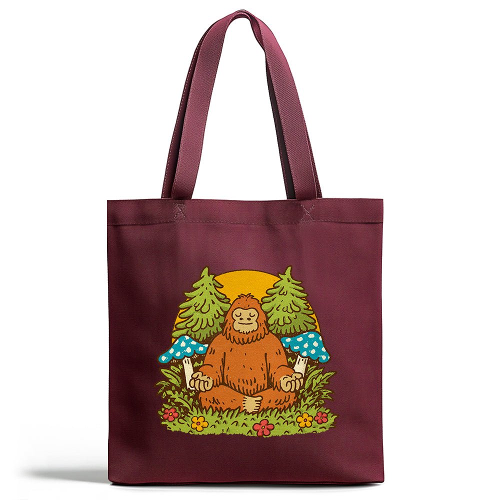 Meditating Bigfoot Tote Bag - Loftipop