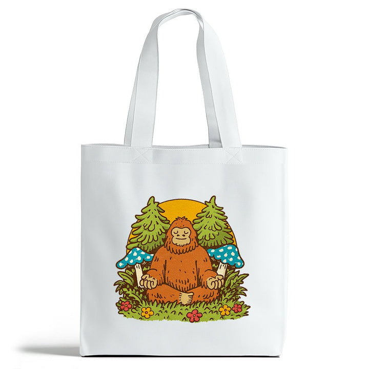 Meditating Bigfoot Tote Bag - Loftipop