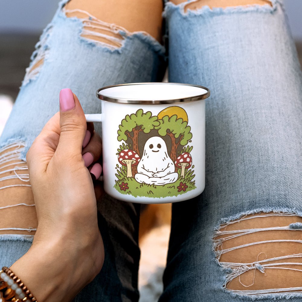 Meditating Ghost Camp Mug - Loftipop
