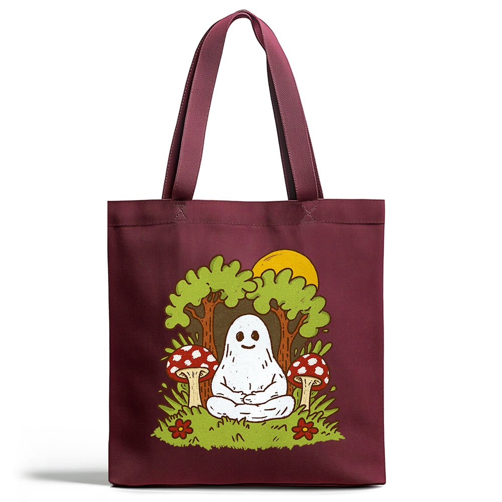 Meditating Ghost Tote Bag - Loftipop