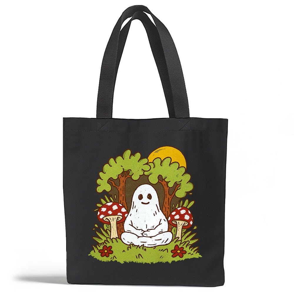Meditating Ghost Tote Bag - Loftipop