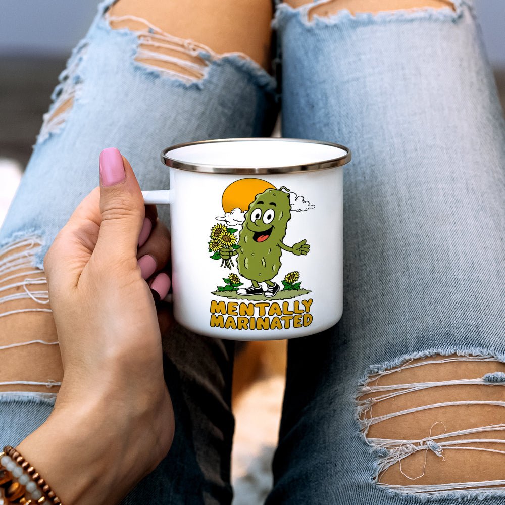 Mentally Marinated Pickle Camp Mug - Loftipop