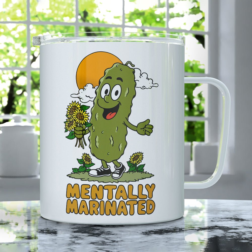 Mentally Marinated Pickle Insulated Travel Mug - Loftipop