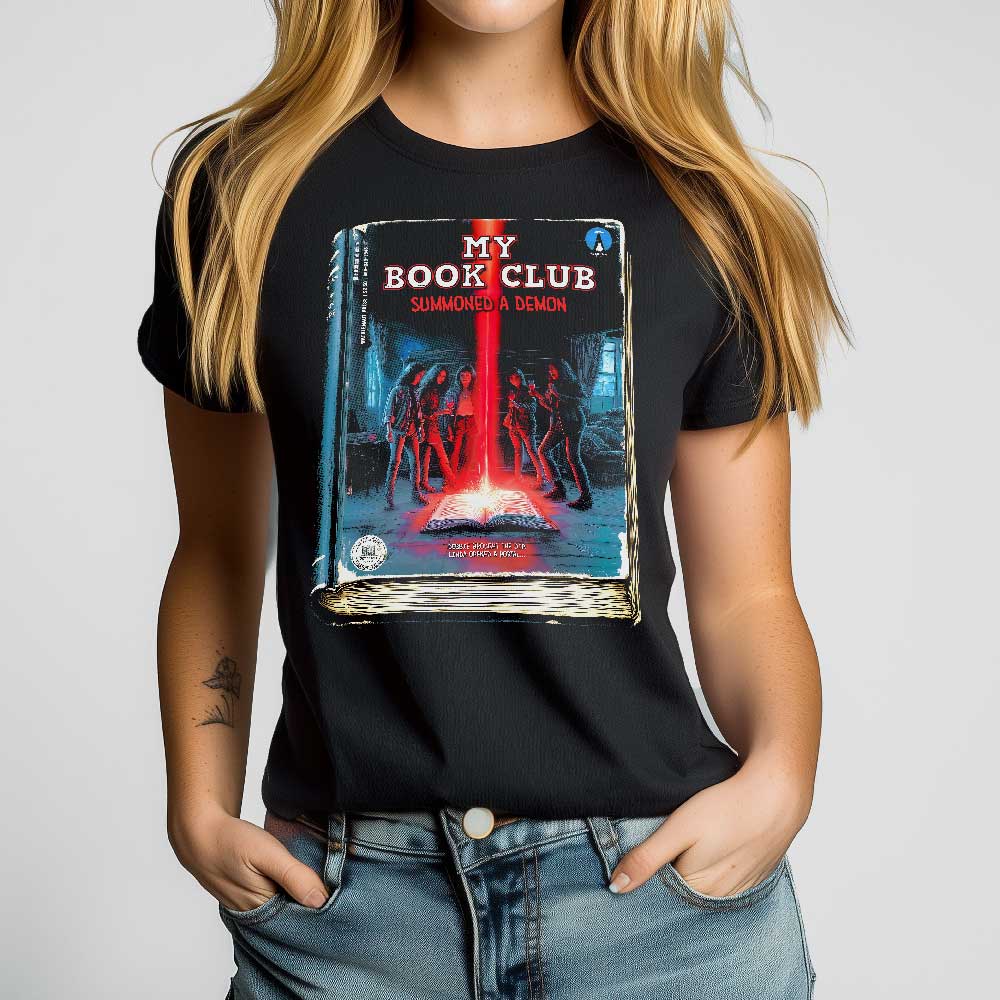 My Book Club Summoned a Demon Crewneck Tshirt - Loftipop