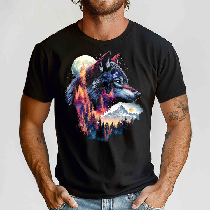 Nature Wolf Crewneck Tshirt - Loftipop