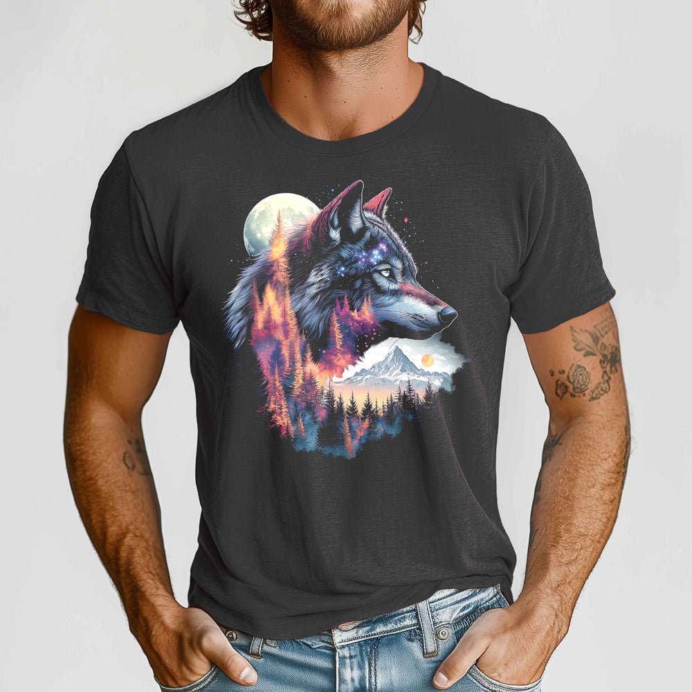 Nature Wolf Crewneck Tshirt - Loftipop