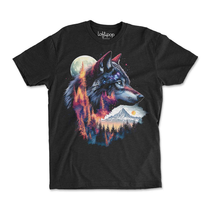 Nature Wolf Crewneck Tshirt - Loftipop