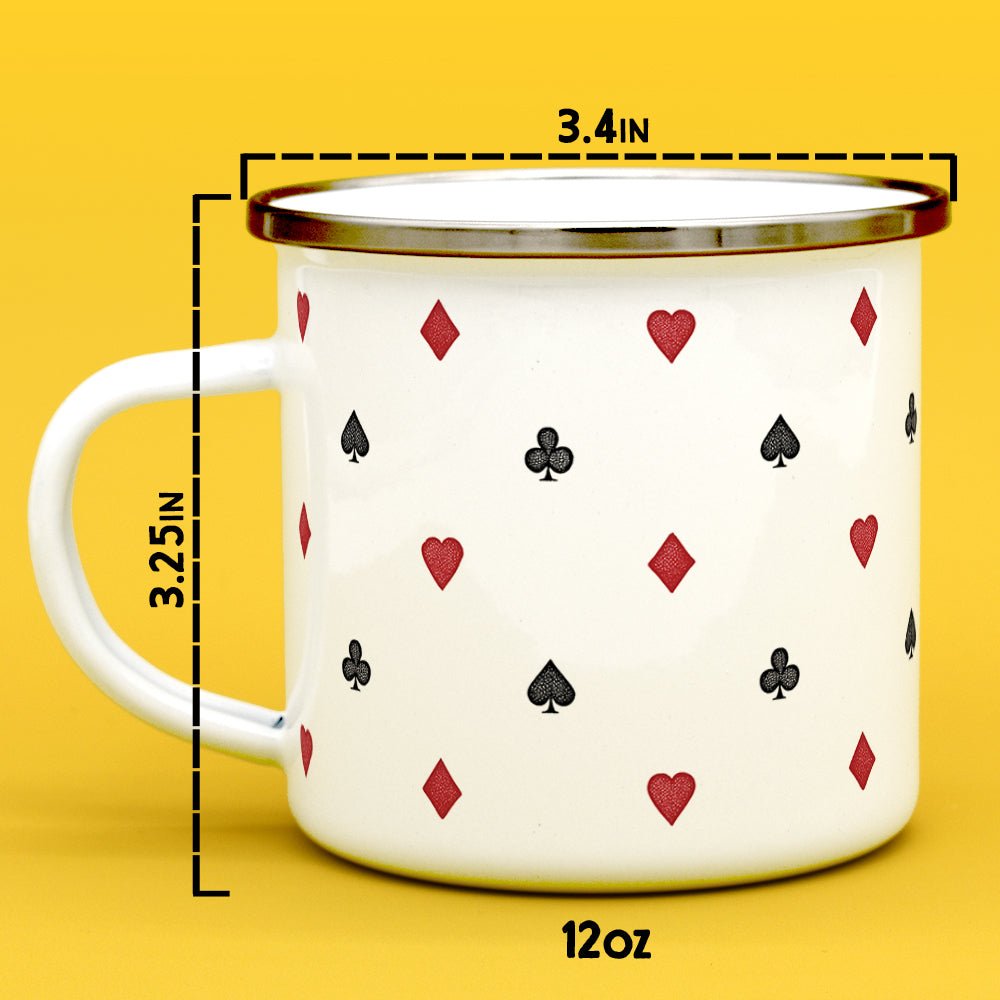 Playing Card Suit Pattern Camp Mug - Loftipop