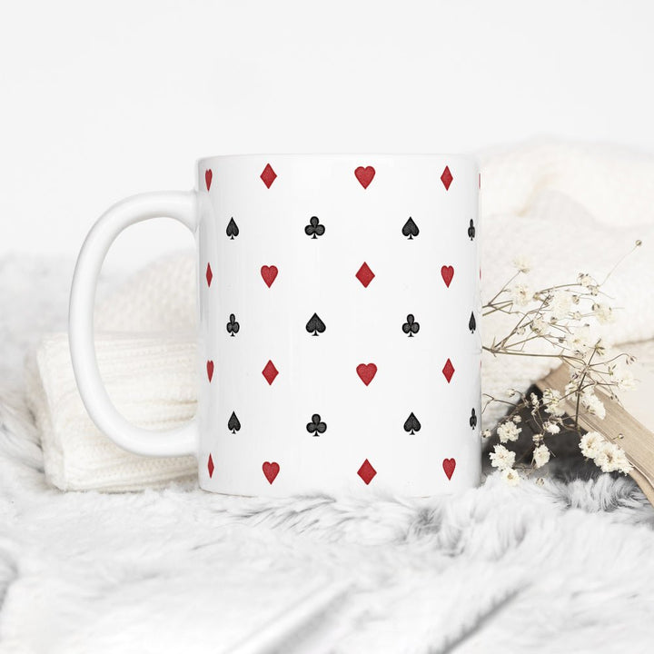Playing Card Suit Pattern Mug - Loftipop