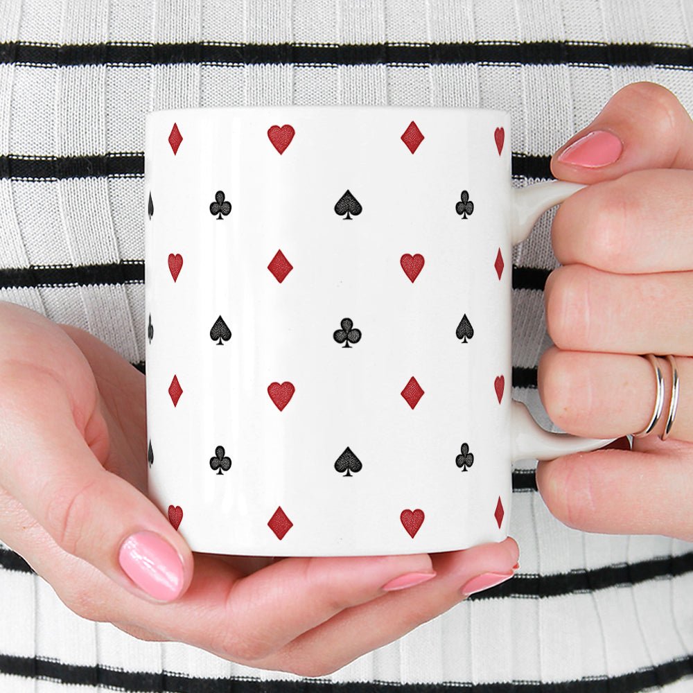 Playing Card Suit Pattern Mug - Loftipop