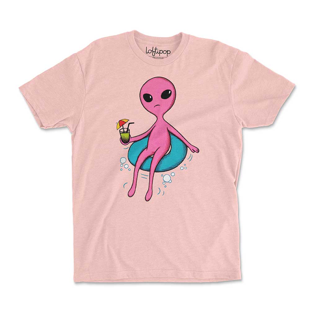 Poolside Alien Crewneck Tshirt - Loftipop
