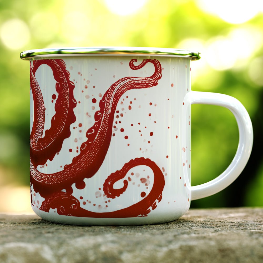 Red Nautical Octopus Camp Mug - Loftipop