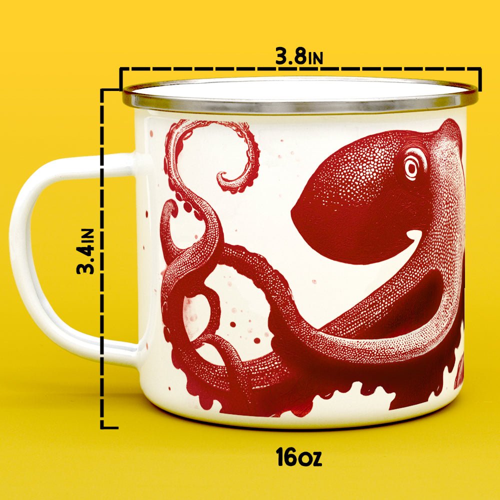 Red Nautical Octopus Camp Mug - Loftipop