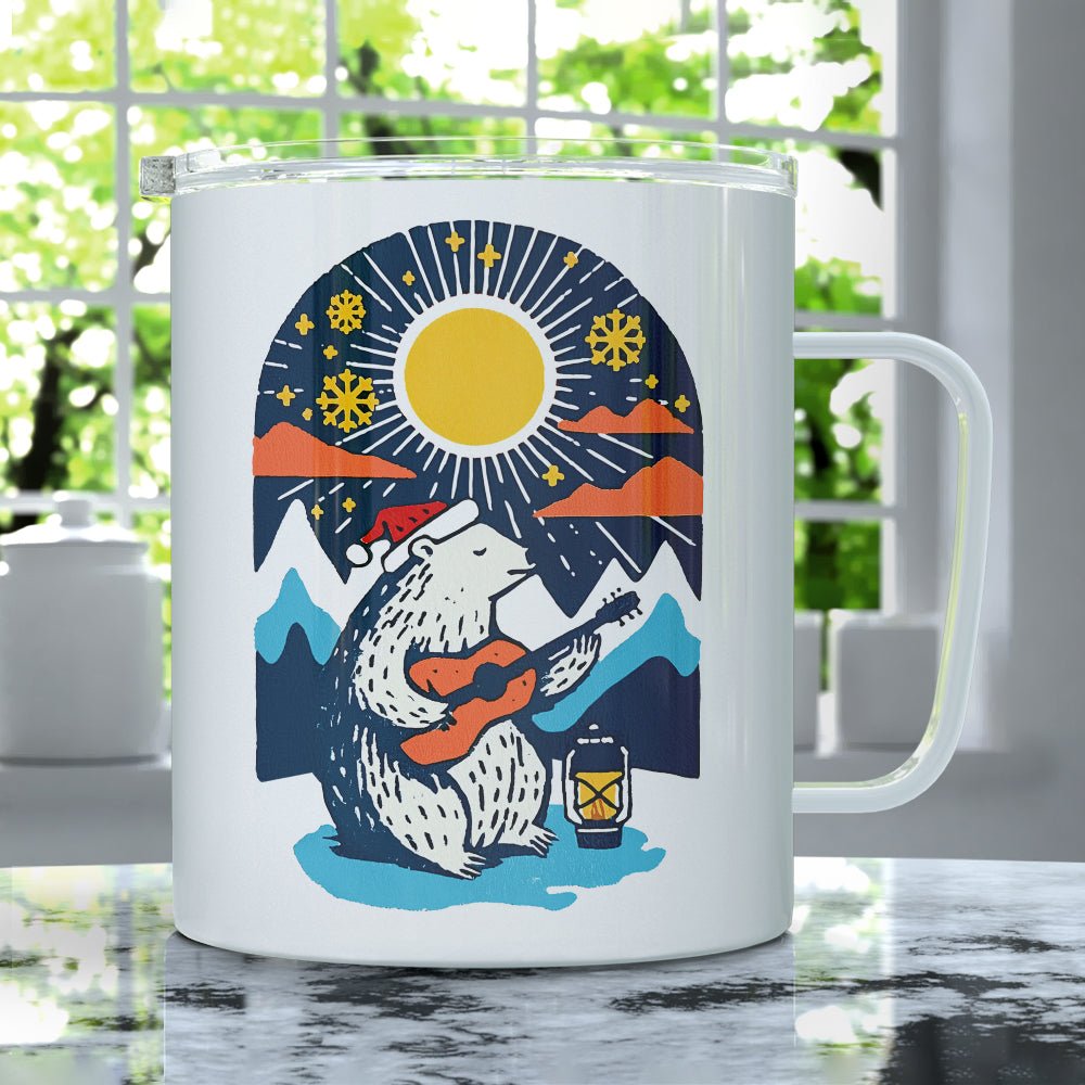 Retro Polar Bear Insulated Travel Mug - Loftipop
