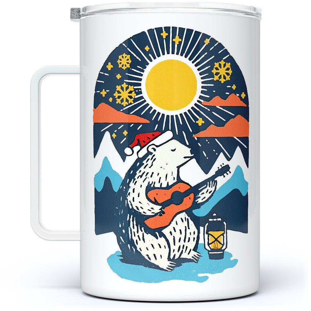 Retro Polar Bear Insulated Travel Mug - Loftipop