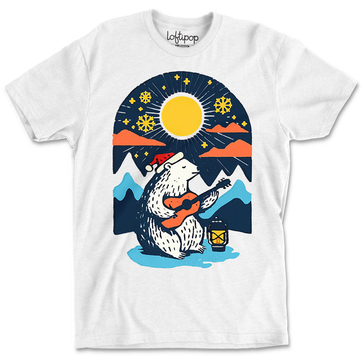 Retro Polar Bear Crewneck T-Shirt
