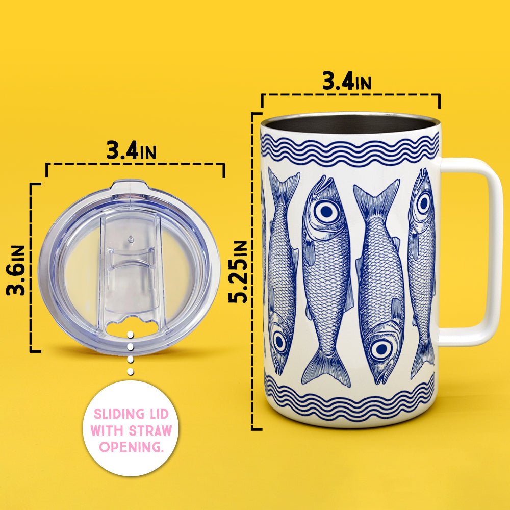 Sardines Insulated Travel Mug - Loftipop