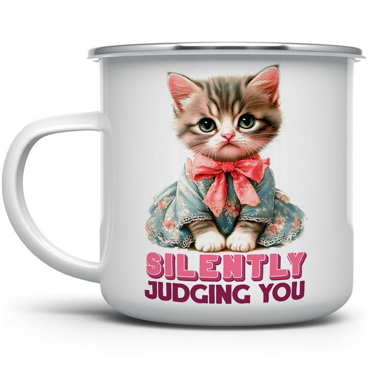 Silently Judging You Cat Camp Mug - Loftipop