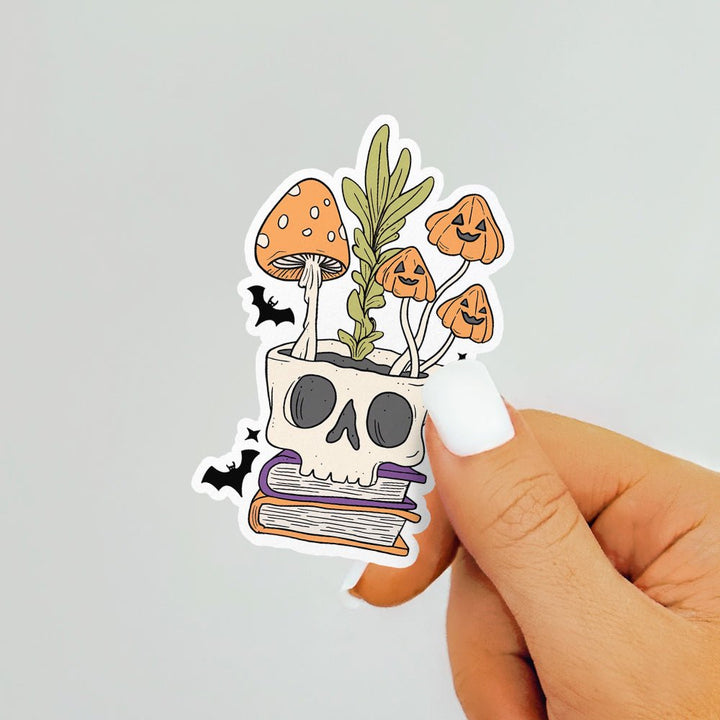 Skull Planter Sticker - Loftipop