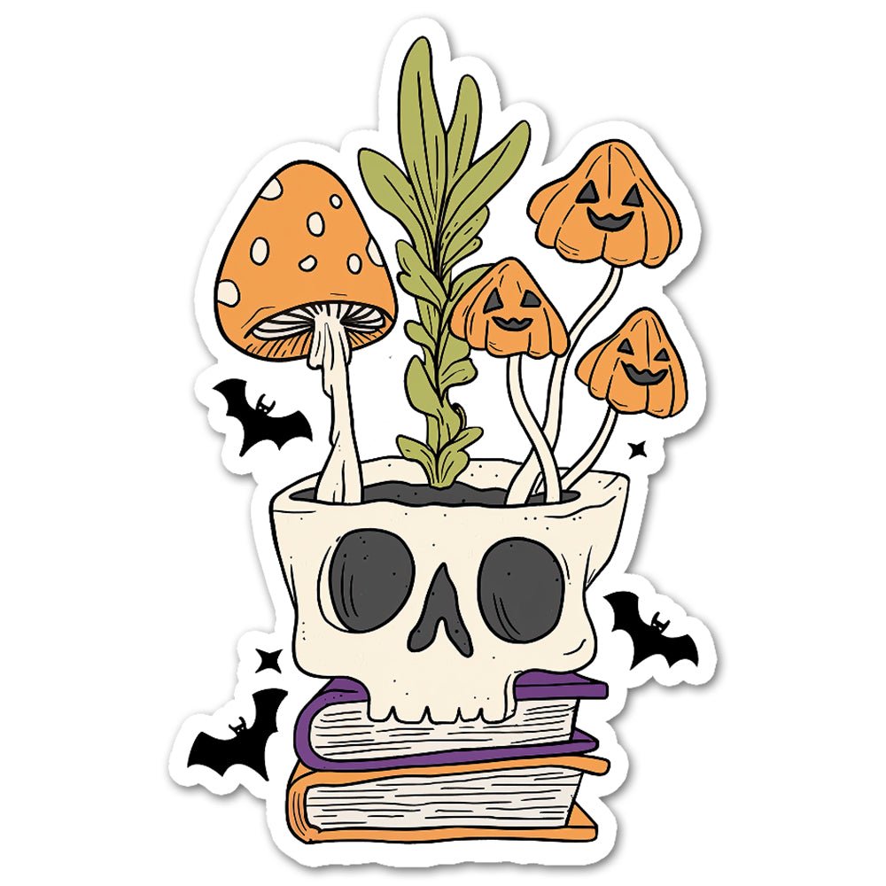 Skull Planter Sticker - Loftipop