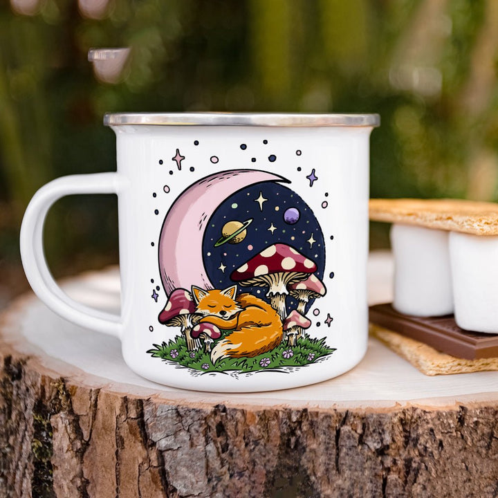 Sleeping Moon Fox Camp Mug - Loftipop