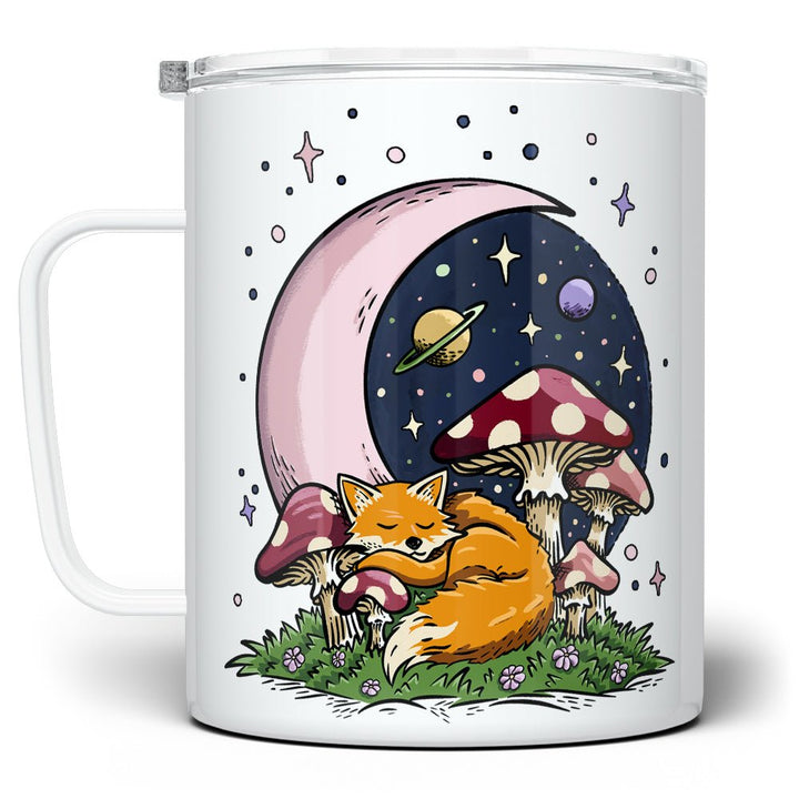 Sleeping Moon Fox Insulated Travel Mug - Loftipop