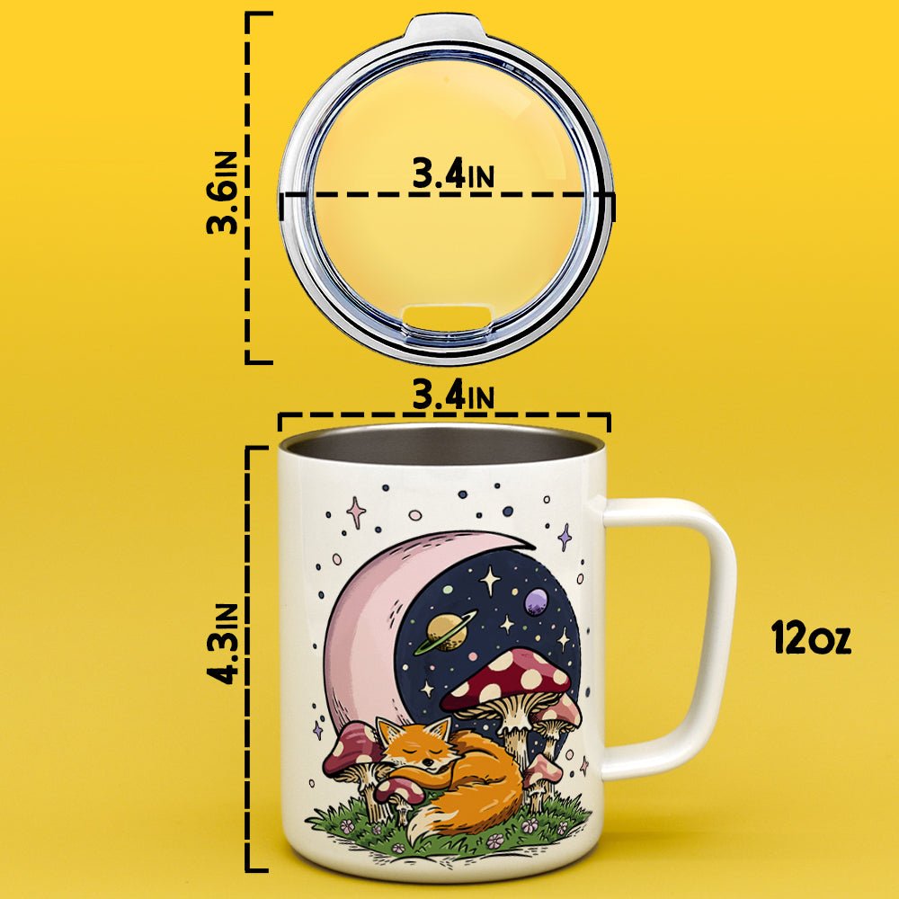 Sleeping Moon Fox Insulated Travel Mug - Loftipop