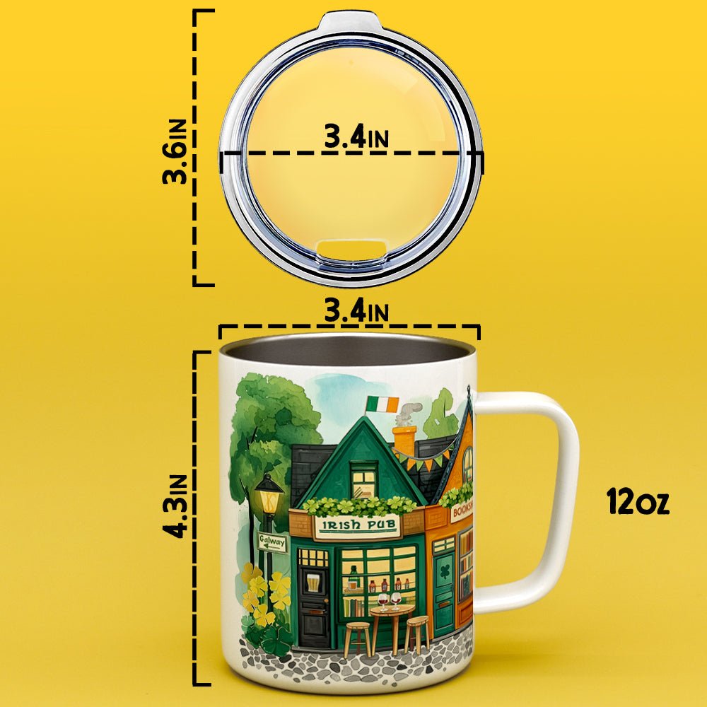 St. Patrick's Storefront Shops Insulated Travel Mug - Loftipop