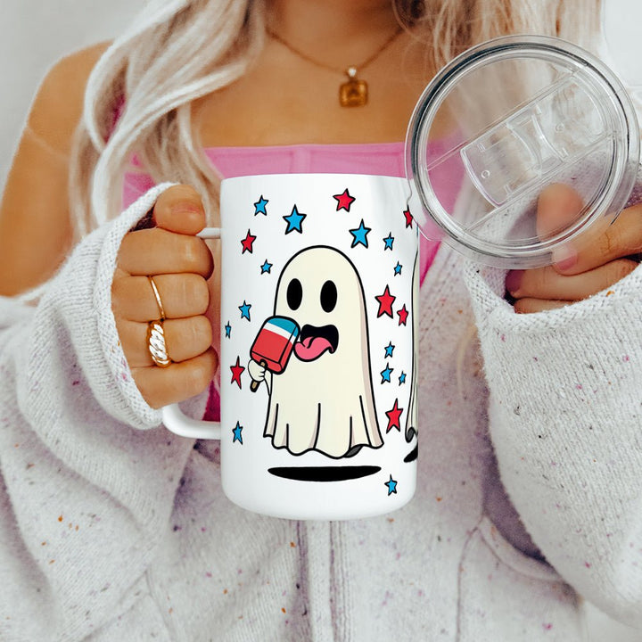 Summer Ghosts Insulated Travel Mug - Loftipop