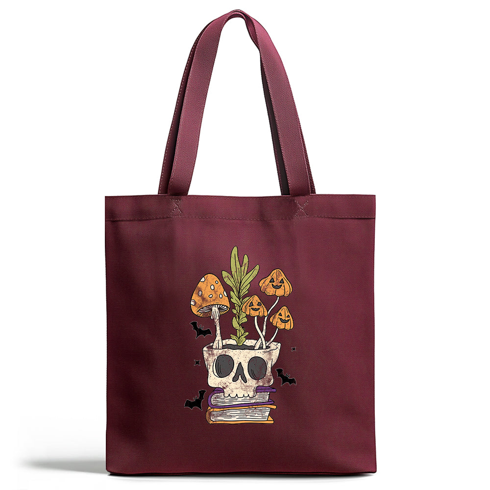 Retro Skull Planter Tote Bag
