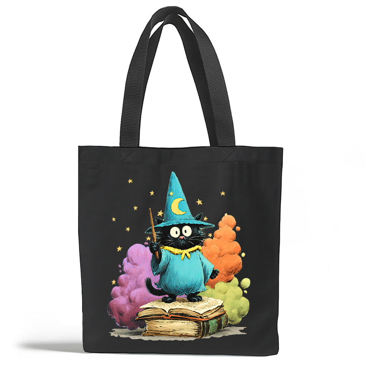 Bookish Wizard Cat Tote Bag