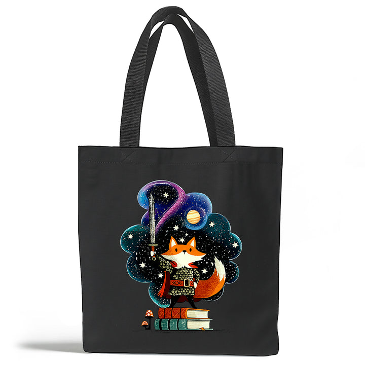 Bookish Fox Knight Tote Bag