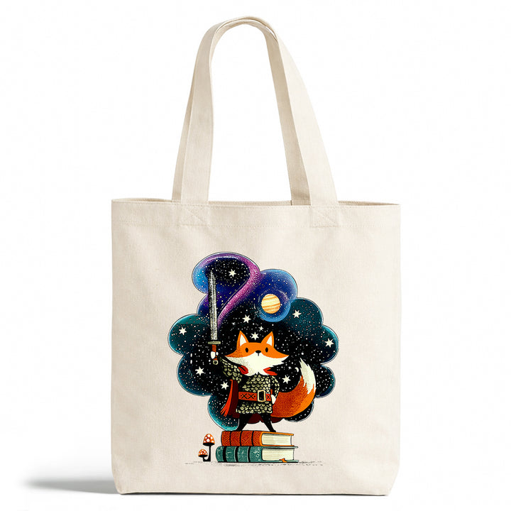 Bookish Fox Knight Tote Bag