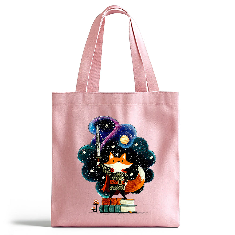 Bookish Fox Knight Tote Bag