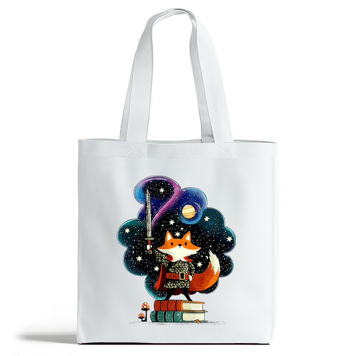 Bookish Fox Knight Tote Bag