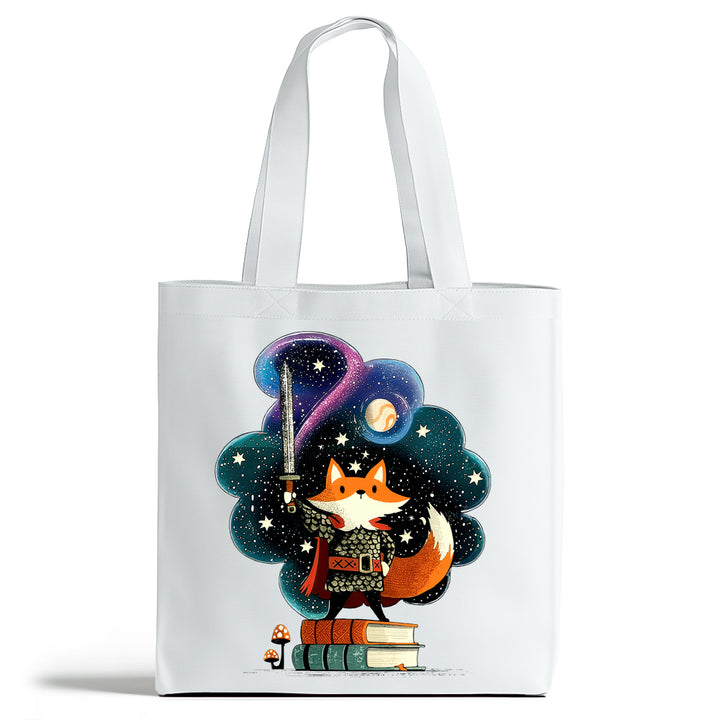 Bookish Fox Knight Tote Bag