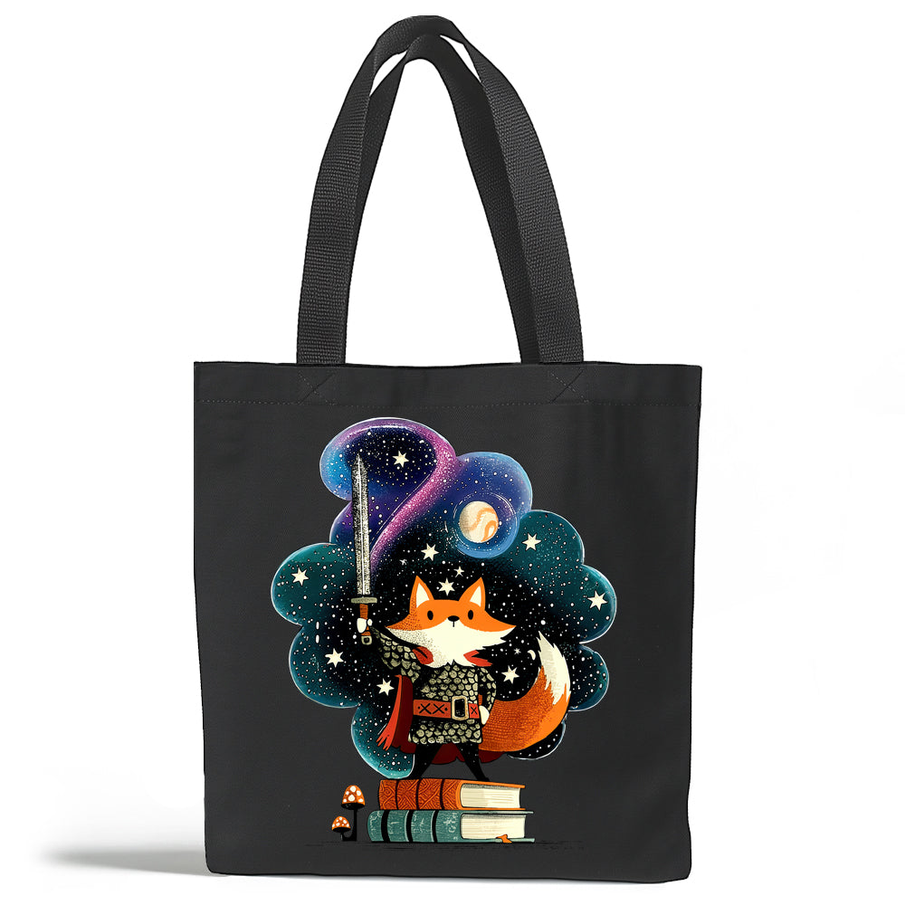 Bookish Fox Knight Tote Bag