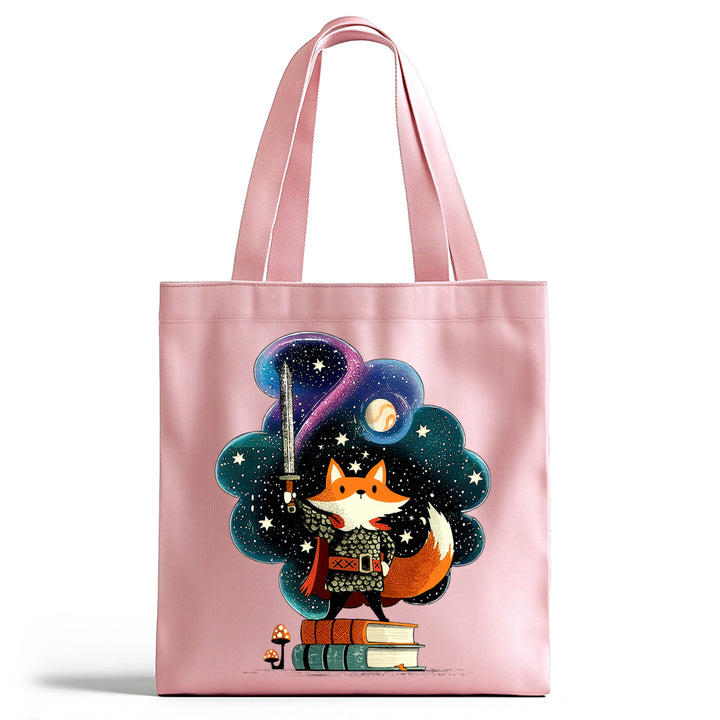 Bookish Fox Knight Tote Bag